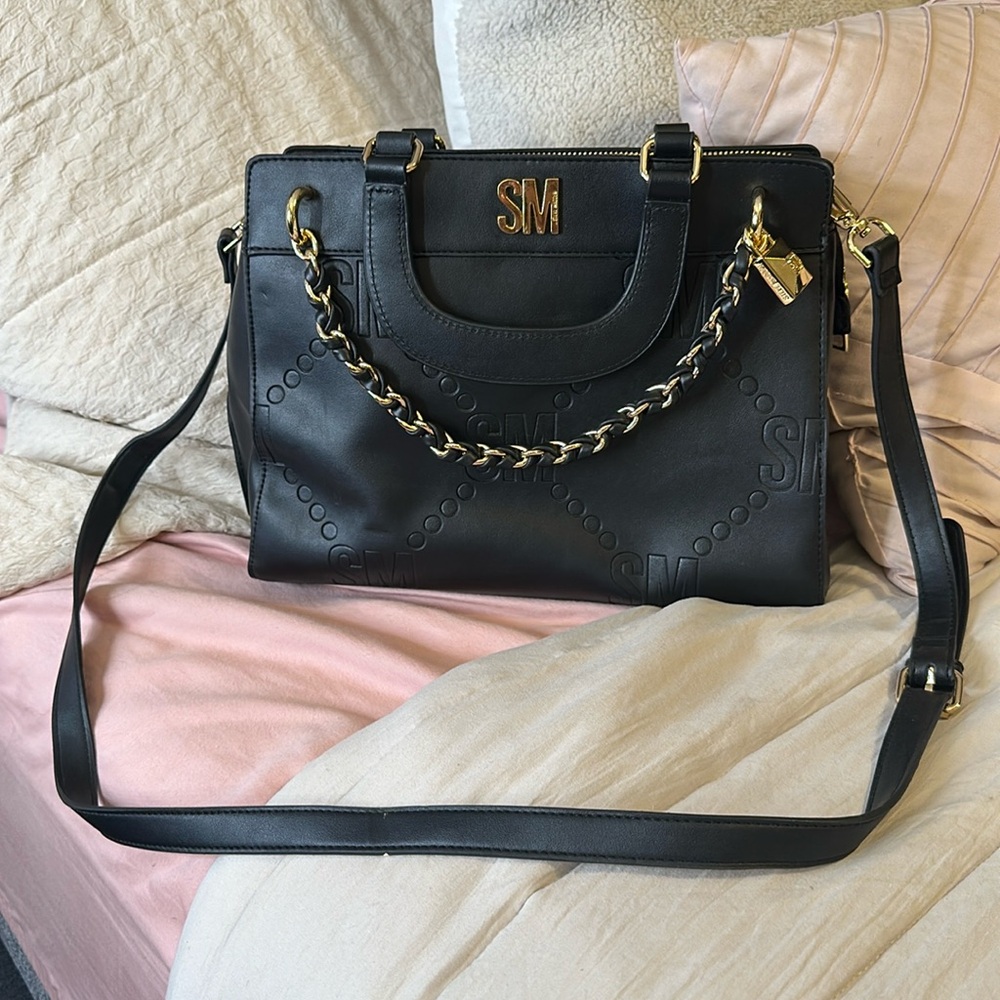 Steve Madden Black Blisha Satchel/crossbody